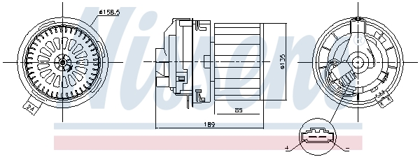 Wentylator wnętrza NISSENS 87358