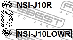 Sprężyna talerzowa FEBEST NSI-J10LOWR