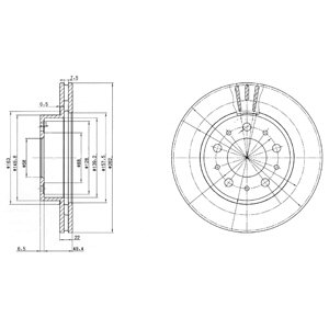 Tarcza hamulcowa DELPHI BG2425