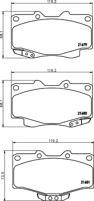 Klocki hamulcowe HELLA 8DB 355 015-351