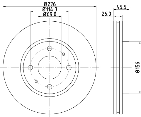 Tarcza hamulcowa HELLA 8DD 355 112-951