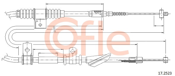 Linka hamulca ręcznego COFLE 92.17.2523