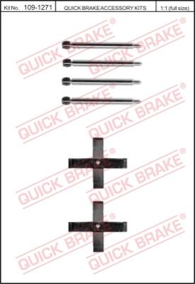 Zestaw akcesoriów montażowych  klocków hamulcowych QUICK BRAKE 109-1271