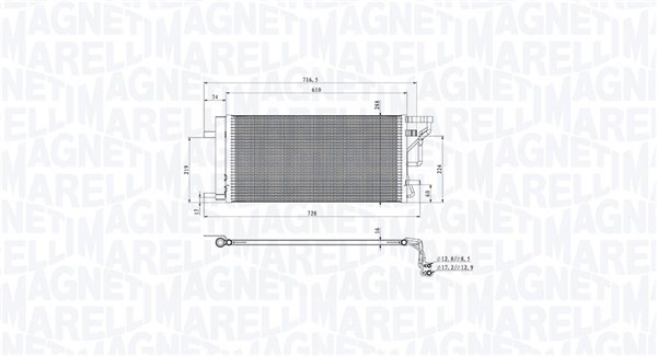 Skraplacz, klimatyzacja MAGNETI MARELLI 350203105200