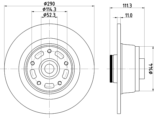 Tarcza hamulcowa HELLA 8DD 355 133-311