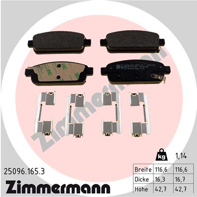Klocki hamulcowe ZIMMERMANN 25096.165.3