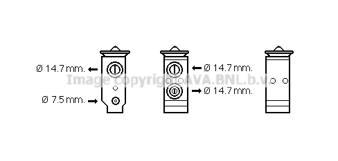 Zawór rozprężny klimatyzacji AVA QUALITY COOLING HY1325