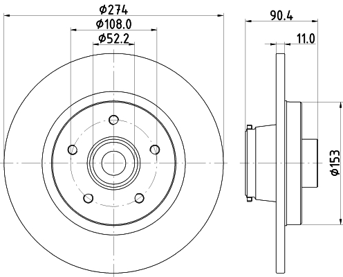 Tarcza hamulcowa HELLA 8DD 355 133-851