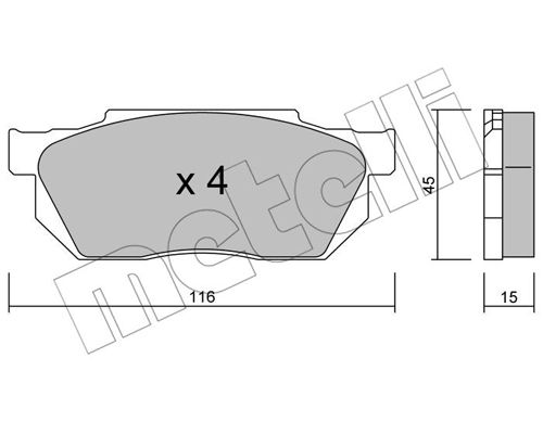 Klocki hamulcowe METELLI 22-0247-0