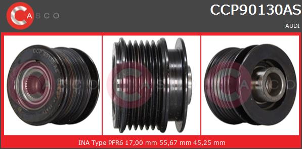 Koło pasowe alternatora CASCO CCP90130AS