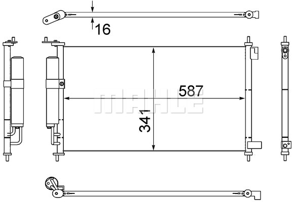 Skraplacz klimatyzacji MAHLE AC 559 000S