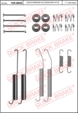 Zestaw dodatków do szczęk hamulcowych QUICK BRAKE 105-0845