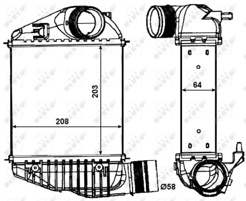 Chłodnica powietrza intercooler NRF 30015