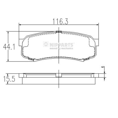 Klocki hamulcowe NIPPARTS J3612010