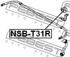 Guma stabilizatora FEBEST NSB-T31R
