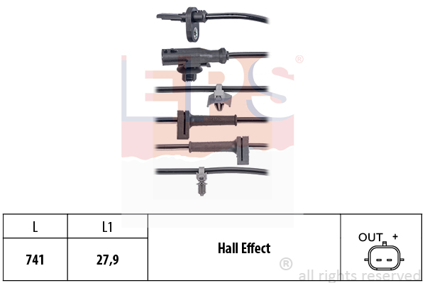 Czujnik ABS EPS 1.960.124