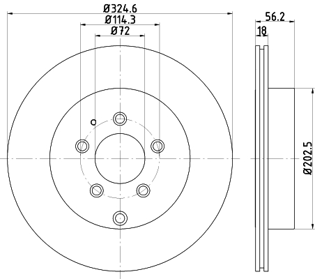 Tarcza hamulcowa HELLA 8DD 355 119-401
