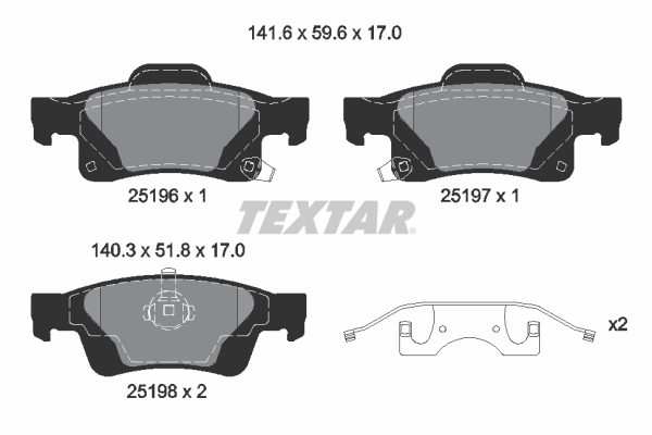 Klocki hamulcowe TEXTAR 2519603