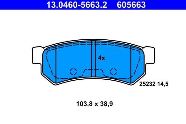 Klocki hamulcowe ATE 13.0460-5663.2