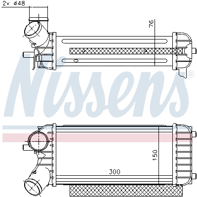 Chłodnica powietrza intercooler NISSENS 96491