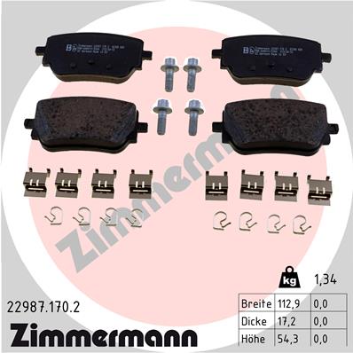 Klocki hamulcowe ZIMMERMANN 22987.170.2