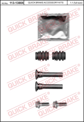 Zestaw tulei prowadzących zacisk hamulca QUICK BRAKE 113-1388X