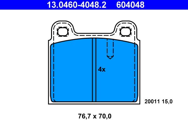 Klocki hamulcowe ATE 13.0460-4048.2