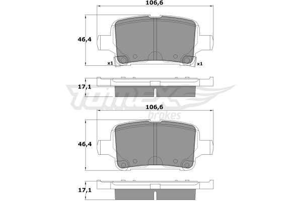 Klocki hamulcowe TOMEX BRAKES TX 17-88