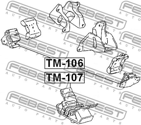 Poduszka silnika FEBEST TM-107