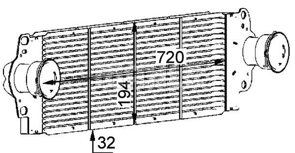 Chłodnica powietrza intercooler MAHLE CI 80 000P