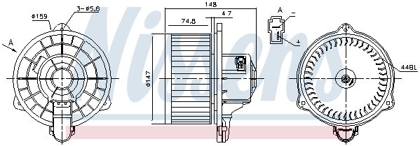 Silnik elektryczny dmuchawy NISSENS 87161