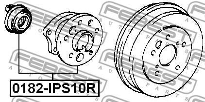 Piasta koła FEBEST 0182-IPS10R