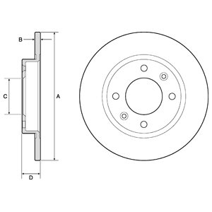 Tarcza hamulcowa DELPHI BG2572