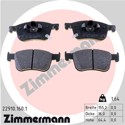 Klocki hamulcowe ZIMMERMANN 22910.160.1