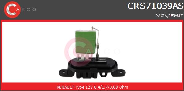 Opornik wentylatora CASCO CRS71039AS