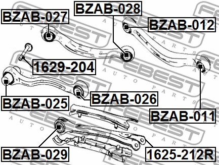 Tuleja wahacza FEBEST BZAB-027