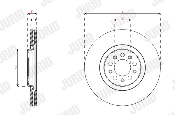 Tarcza hamulcowa JURID 563683JC-1