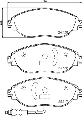 Klocki hamulcowe HELLA 8DB 355 021-971