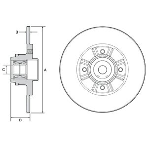 Tarcza hamulcowa DELPHI BG9114RS