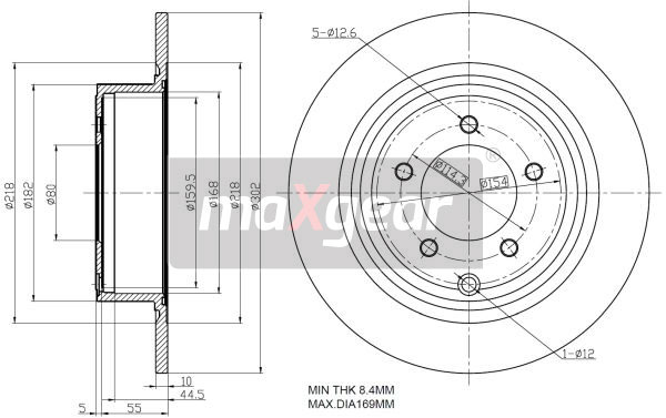 Tarcza hamulcowa MAXGEAR 19-2858