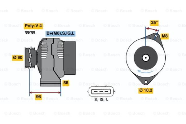 Alternator BOSCH 0 986 040 461