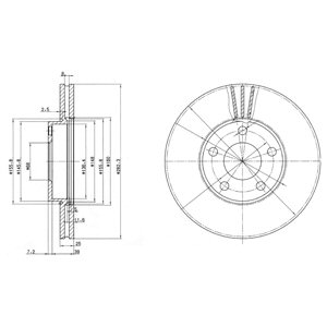 Tarcza hamulcowa DELPHI BG3199