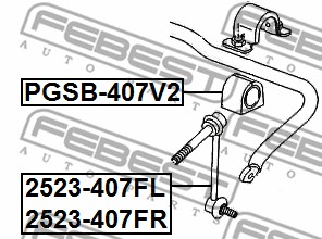 Guma stabilizatora FEBEST PGSB-407V2