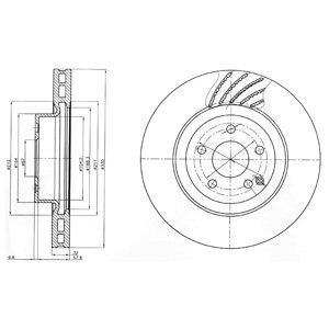 Tarcza hamulcowa DELPHI BG3877