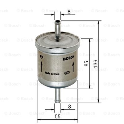 Filtr paliwa BOSCH F 026 402 001