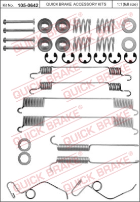 Zestaw dodatków do szczęk hamulcowych QUICK BRAKE 105-0642