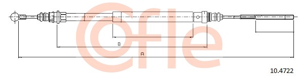 Linka hamulca ręcznego COFLE 92.10.4722