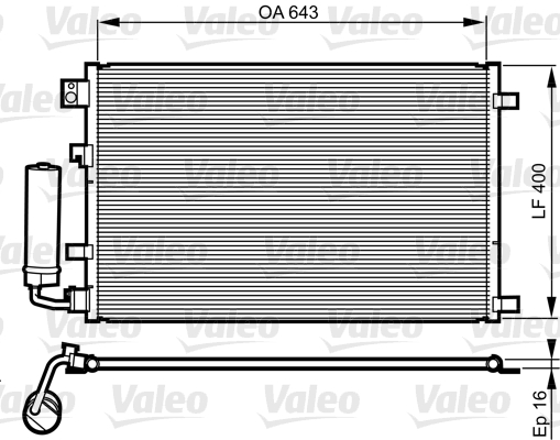 Skraplacz klimatyzacji VALEO 814008