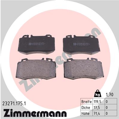 Klocki hamulcowe ZIMMERMANN 23271.175.1