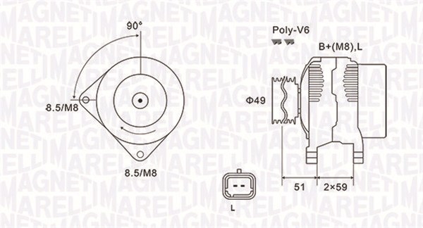 Alternator MAGNETI MARELLI 063731881010